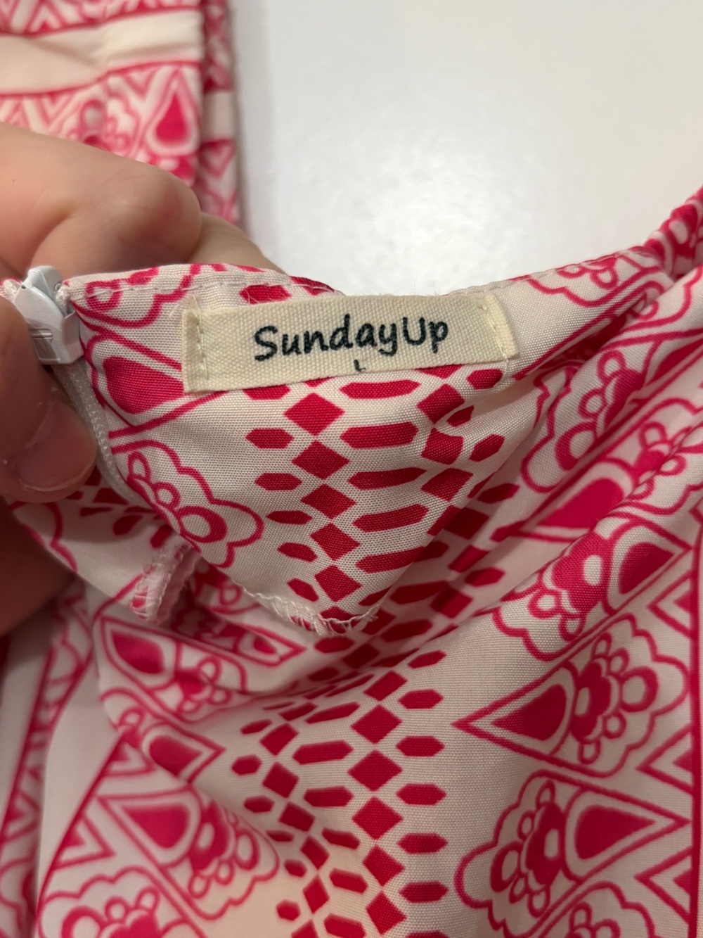 Pink Patterned Ruffle Strap Maxi Dress - Picture 4 of 4